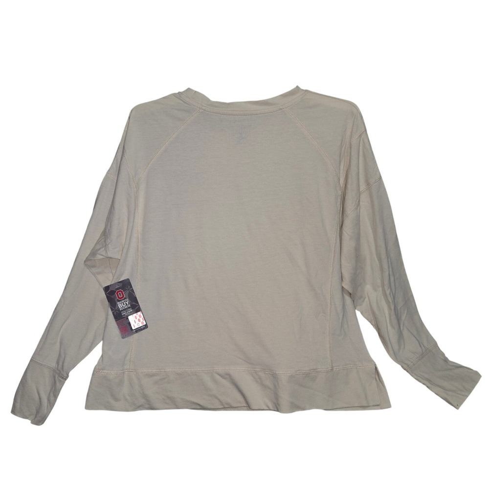 Ohio State Buckeyes Knights Apparel‎ Cream Long Sleeve Shirt Womens XL NWT - Picture 3 of 3